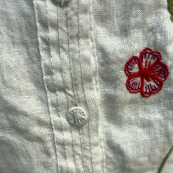 NWT JOHNNY WAS 💯 linen embroidered blouse. - Picture 6 of 11